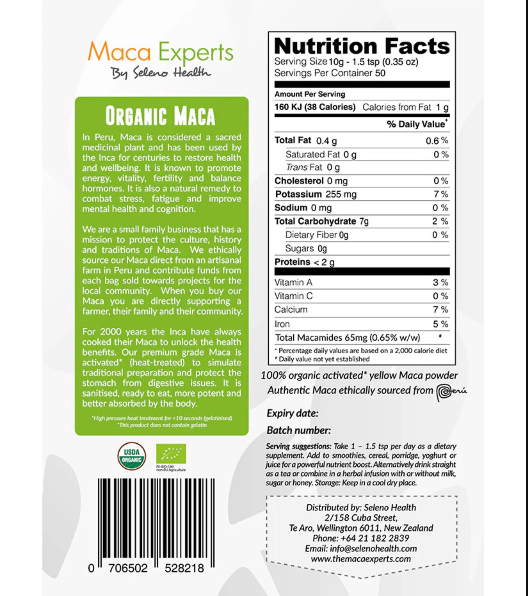 Organic Activated Yellow Maca