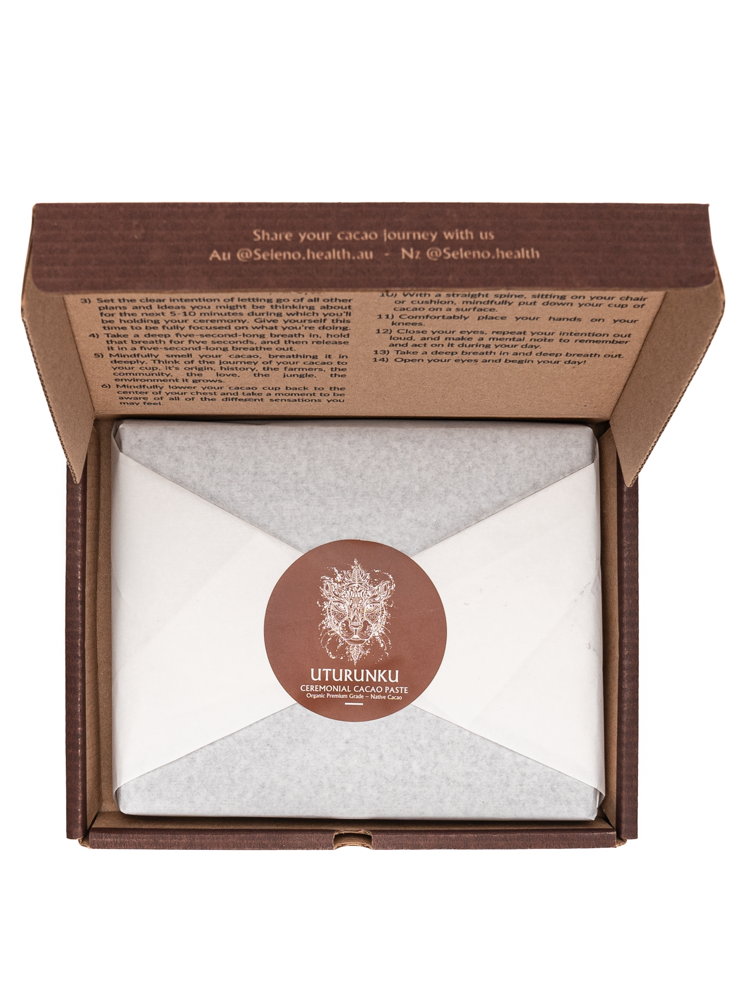 cacao paste box top open